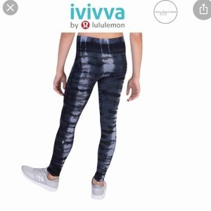 Ivivva LULULEMON girls Breath Energy Seamless Tie Dye Leggings